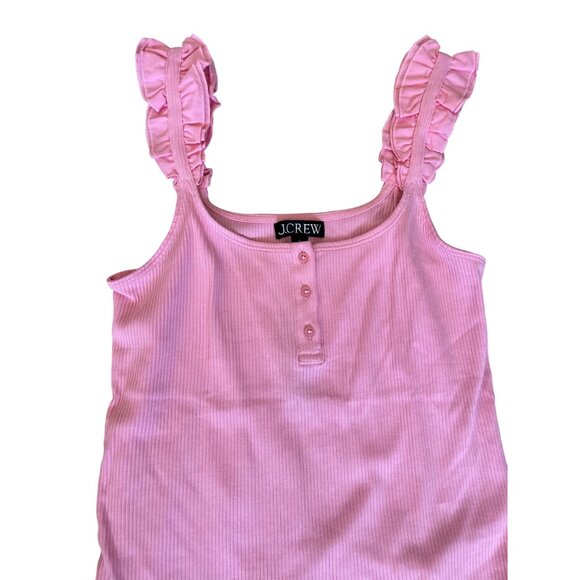 J.Crew Pink Henley Tank Top - Picture 3 of 5